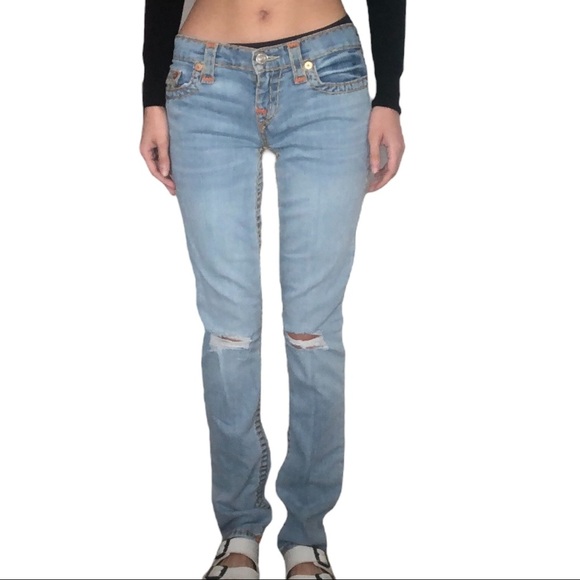 TRUE RELIGION Slim Straight let-out Hem Super T Jeans - Picture 9 of 16